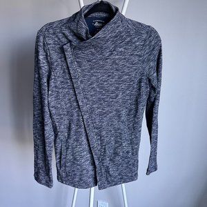 G.H. Bass & Co Women’s Heather Blue Gray Small Asymmetrical Full Zip Jacket